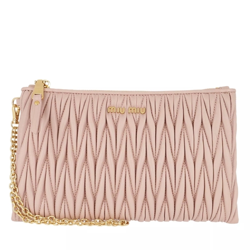 Miu Miu Quilted Matelasse Pouch Orchid Pink Pochette