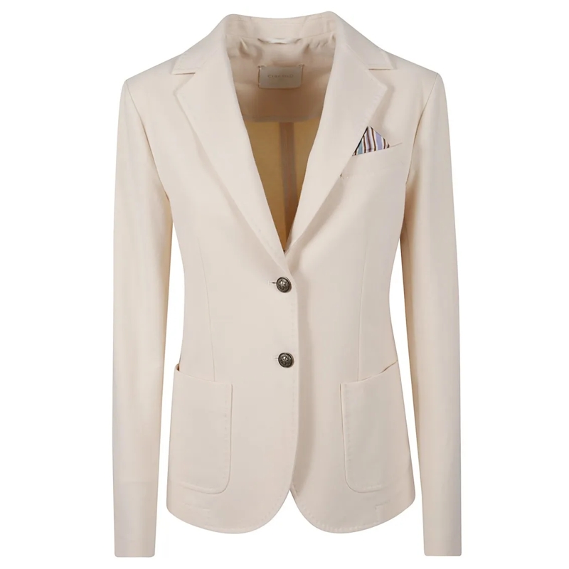 CIRCOLO 1901 Blazer Tailored Beige Jacket With Notched Lapel Grey