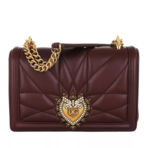 Dolce&Gabbana Devotion Crossbody Mini Bag Leather Vinaccia Cross body-väskor
