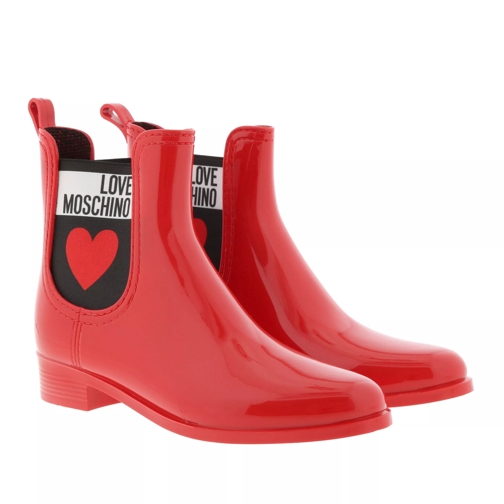 Love Moschino Rainboot Pvc Rosso Bottes de pluie