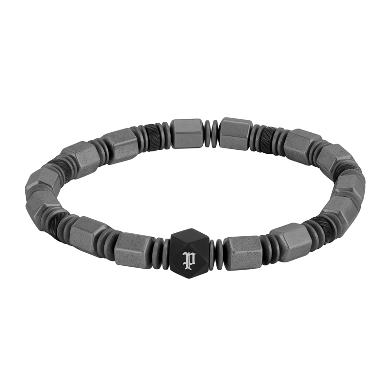 Police Armband Armband Hexchain- Herrenarmband- Farbe: grau-  grau