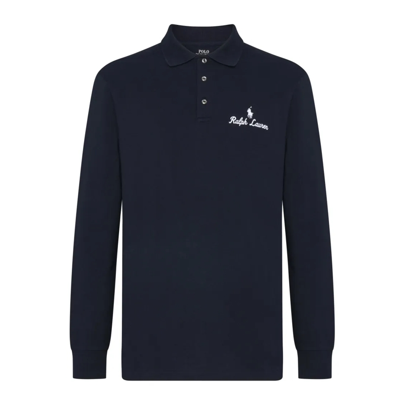 Polo Ralph Lauren Polohemd Embroidered Cotton-Cashmere Polo Black