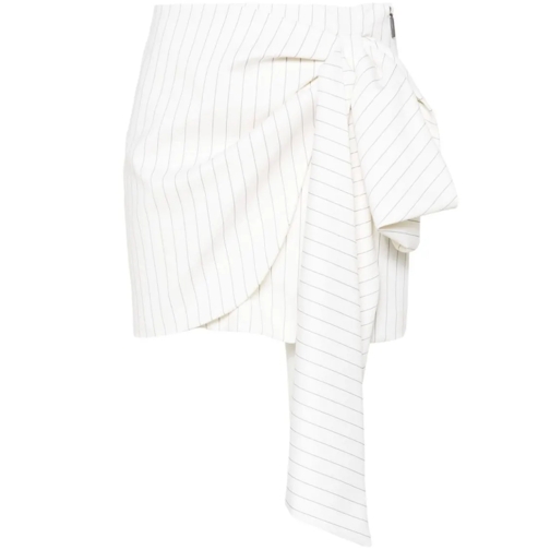 MSGM Minirokken White Wool Skirt White