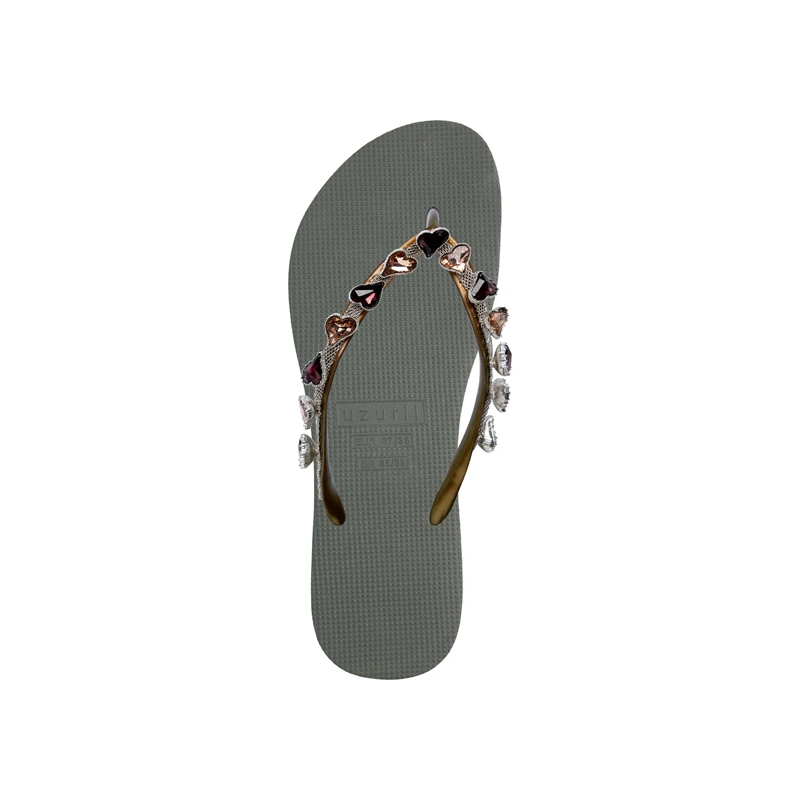 UZURII Flip Flops Zehentrenner Heart Bronze dunkel-grün(Image 3)