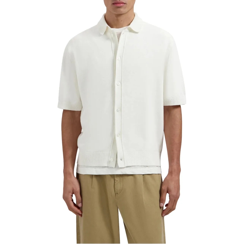 ØLÅF Poloshirt Olaf Linen Knitted Ss Polo Polos Off White M250702 weiß(Image 3)