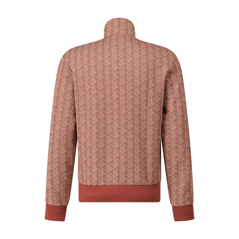 Lacoste Übergangsjacke Sweatjacke mit Jacquard-Monogramm und Logo-Detail Dunkelgrau(Image 12)