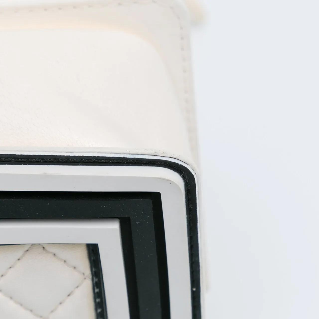 Chanel Hobo bags Medium Bicolor Lambskin and Rubber Boy Flap in wit