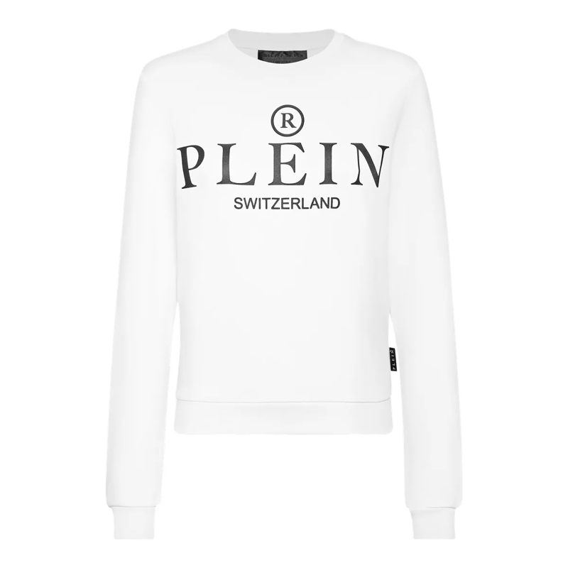Philipp Plein Top Sweatshirt Iconic Plein weiss