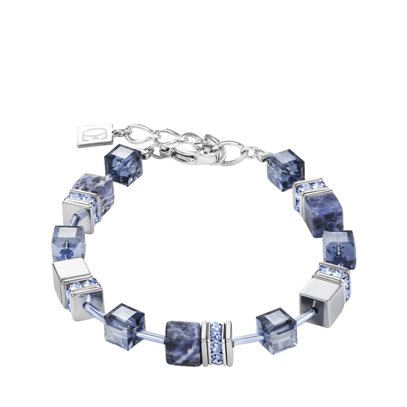 COEUR DE LION Armband GeoCUBE® Armband Sodalith & Hämatit blau