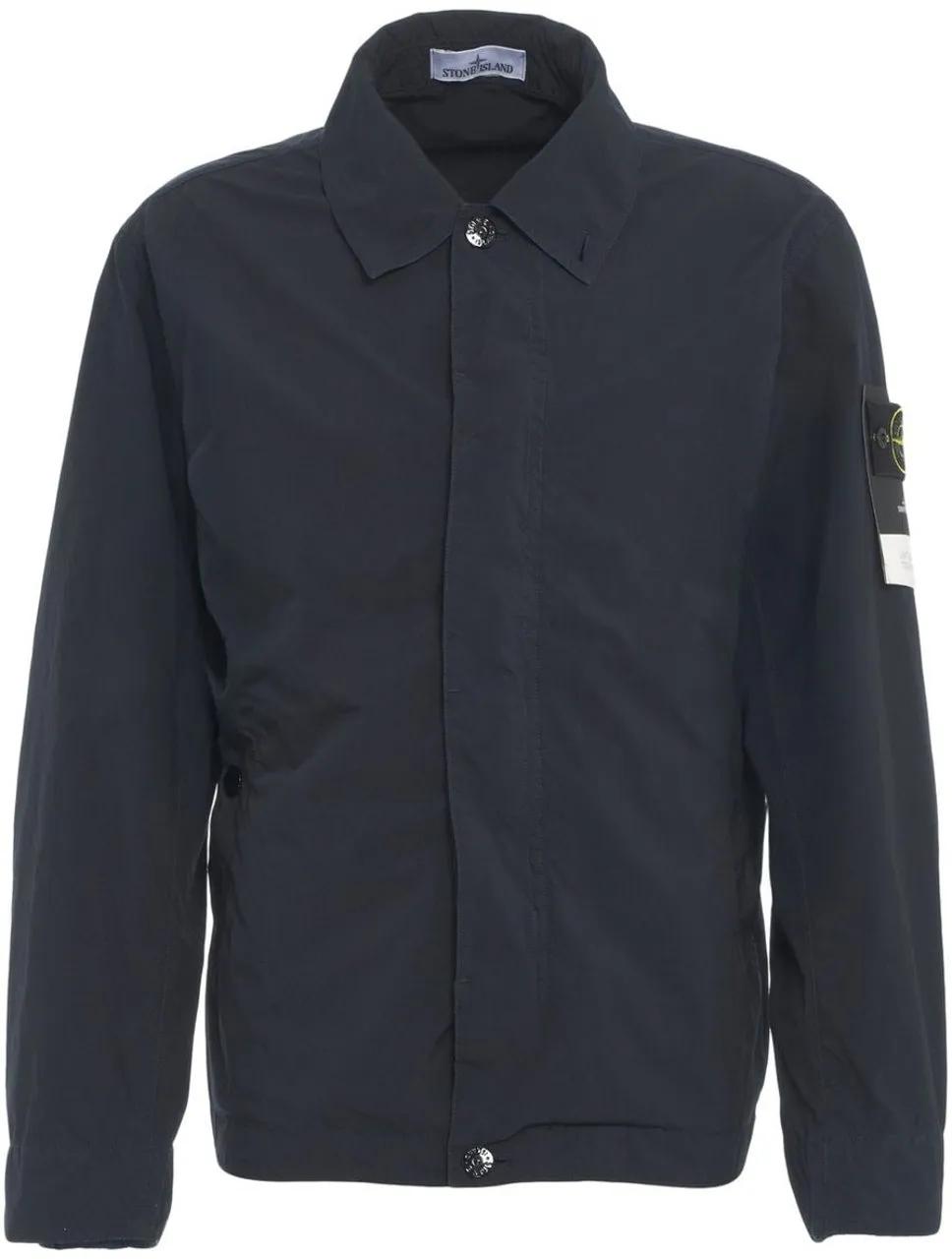 Thumbnail - Stone Island - Blue Jacket With Classic Collar - Größe M - blau