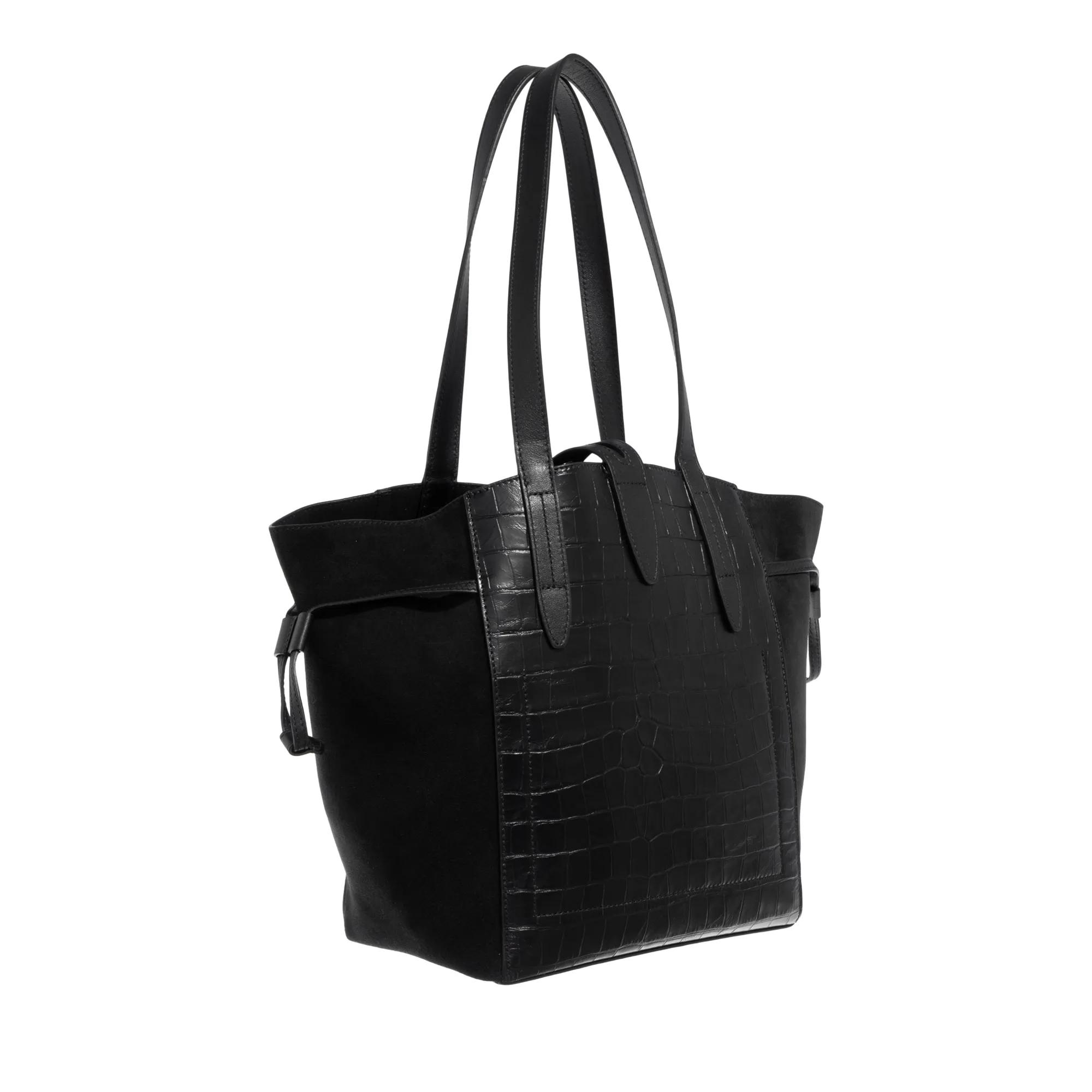 Furla Elegante Vintage Leren Shopper Black Dames