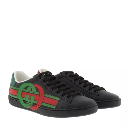 Gucci GG New Ace Sneaker Leather Black lage-top sneaker