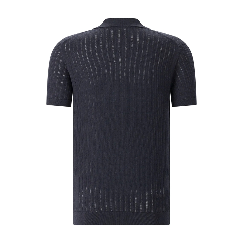 PROFUOMO Polohemd Poloshirt aus Baumwolle & Leinen braun(Image 2)