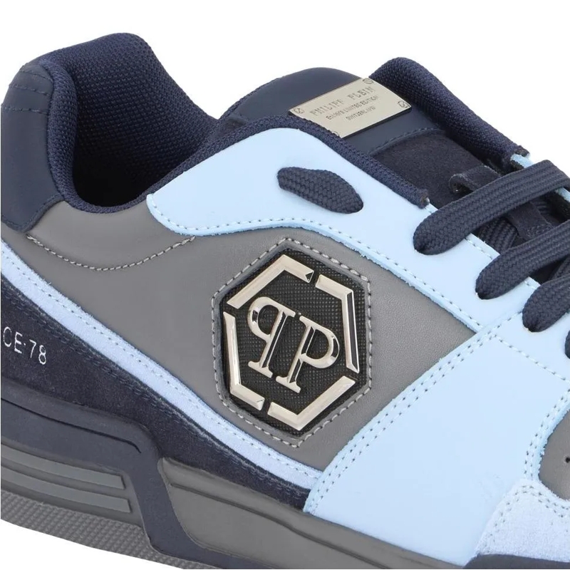 Philipp Plein Low-Top-Sneaker Lo-Top Turnschuhe P-Force 78 blau-silber(Image 5)
