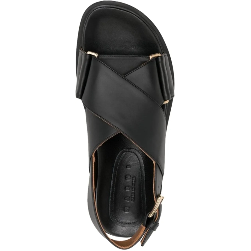 Marni Slides Fb Criscross Sandal Black(Image 13)