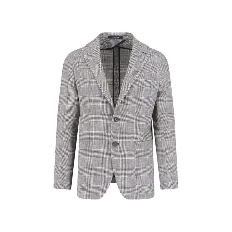 Tagliatore Blazer Single-Breasted Blazer – White Grey