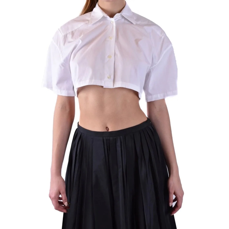 Laneus Overhemd White Cotton Shirt White