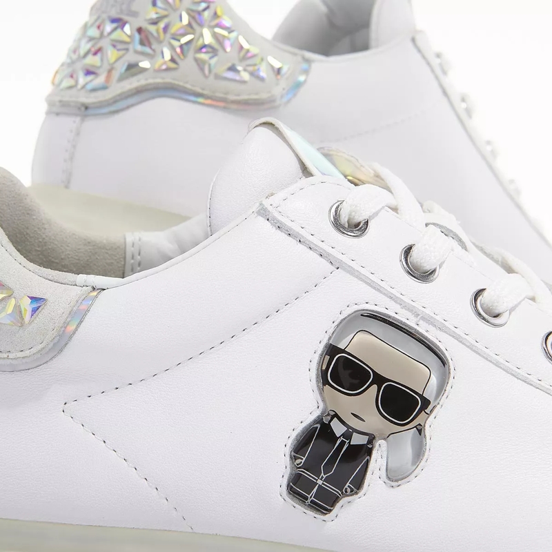 Karl Lagerfeld Plateau-Sneaker Kapri Kushion Jellikonic Lo Lace White Lthr w/Iridescent(Image 3)