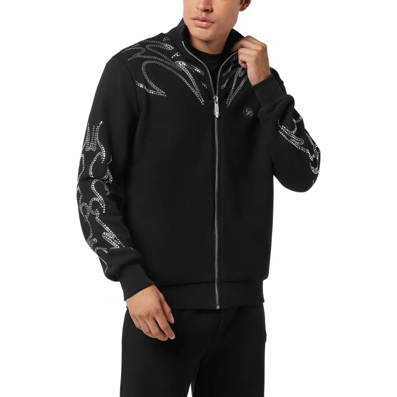 Philipp Plein Daunenjacke Jogging Jacket Stud-Embellished schwarz(Image 3)