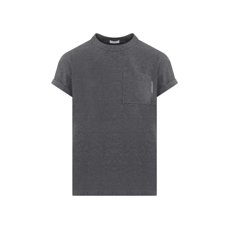 Brunello Cucinelli - Dark Grey Cotton T-Shirt - Größe XS - gray