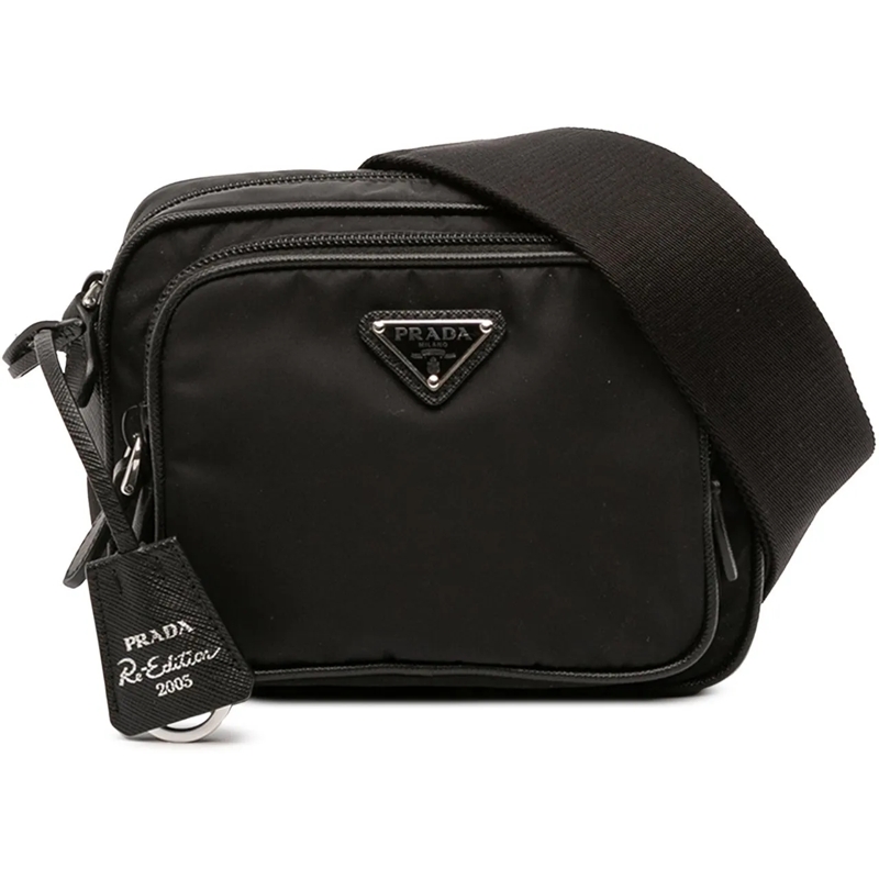 Prada Schultertasche Tessuto Re Edition 2005 Camera Bag schwarz