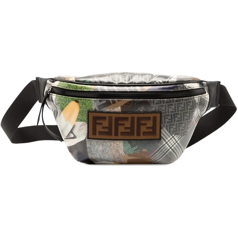 Fendi Gürteltasche Hey Reilly Zucca FF 1974 Coated Canvas Belt Bag grau