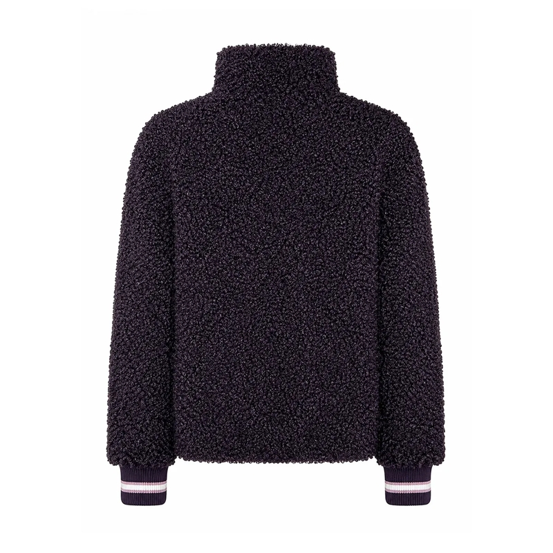 Marc Aurel Blouson Der Blouson mit Streifen-Strick aus curly Faux Fur lila(Image 5)