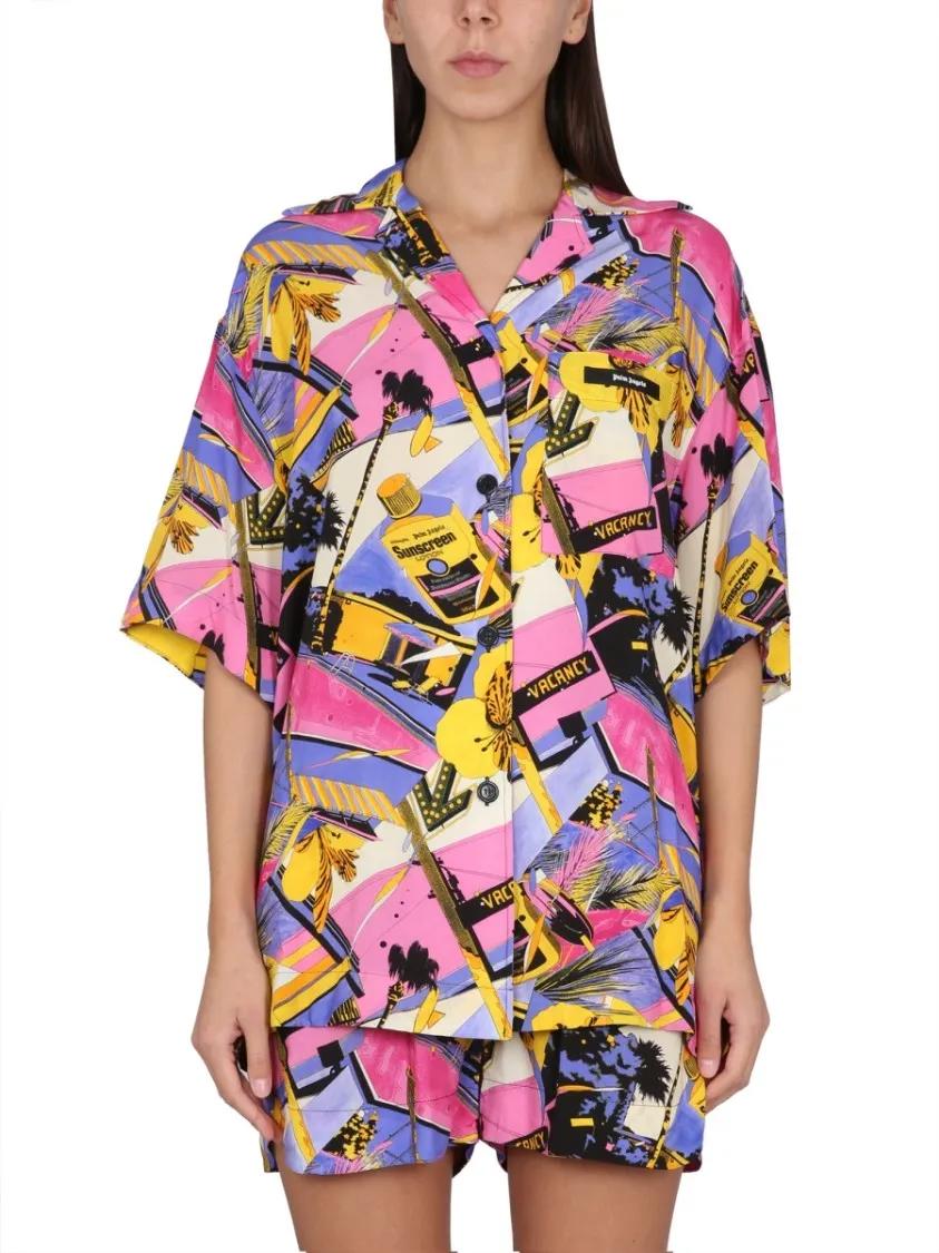Thumbnail - Palm Angels - Miami Mix Print Shirt - Größe 36 - bunt