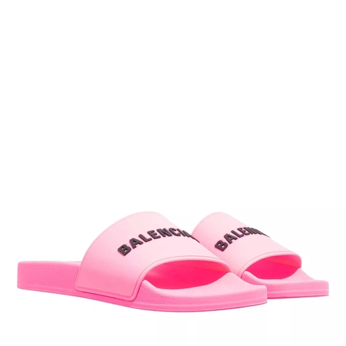 Balenciaga Shoes Fluo Pink Black Slide