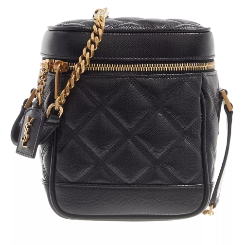 Saint Laurent 80'S Vanity Shoulder Bag Grain De Poudre Leather Black Crossbody Bag