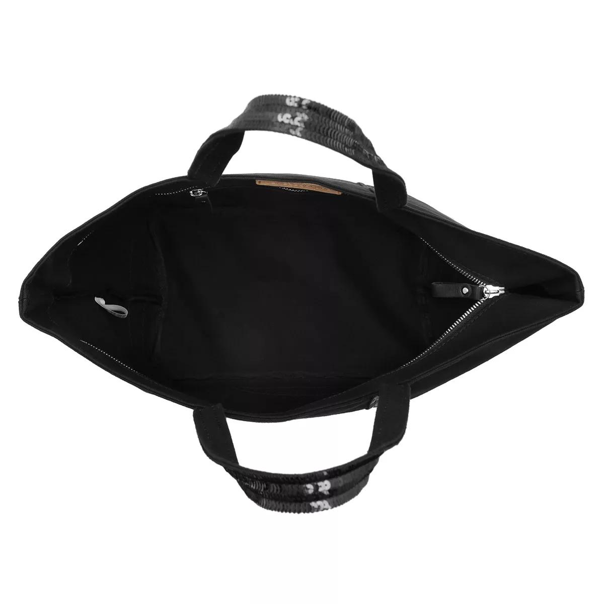 Vanessa Bruno Totes Cabas Zipper Tote Cotton Medium Noir in zwart