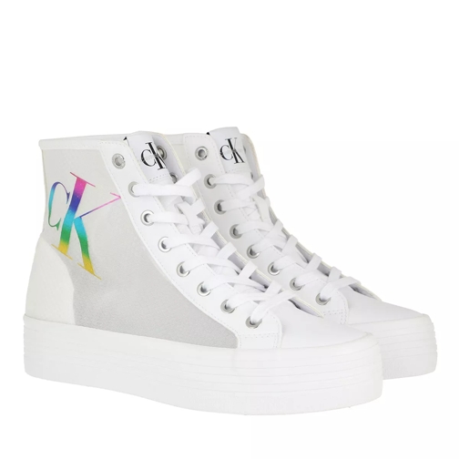 Calvin Klein Vulcanized High Lace Up Sneakers White Platform Sneaker