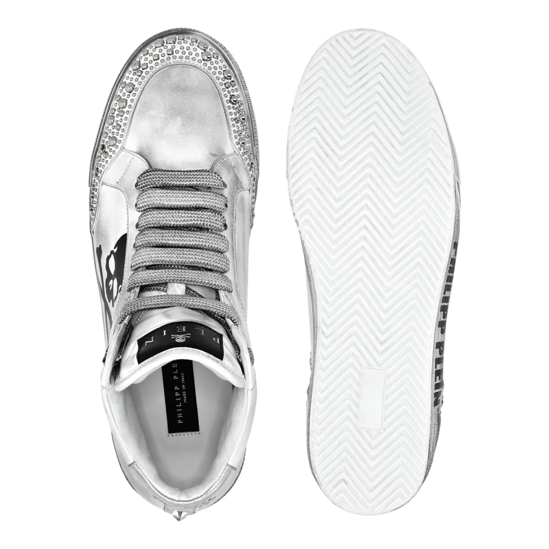Philipp Plein Low-Top-Sneaker Hightop-Sneaker Retrokickz Mit Nietenverzierungen weiss(Image 3)