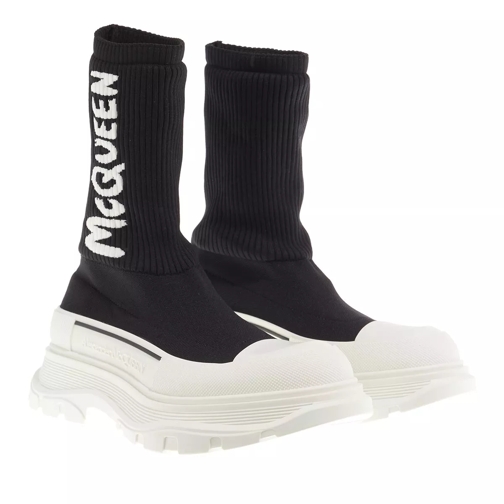 Alexander McQueen Knit Tread Slick Boot Black/White sneaker haut de gamme