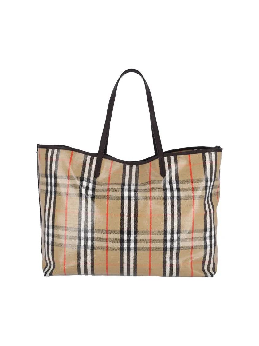 Burberry Shoppers & Totes "Highlands" Large Tote Bag Beige in beige