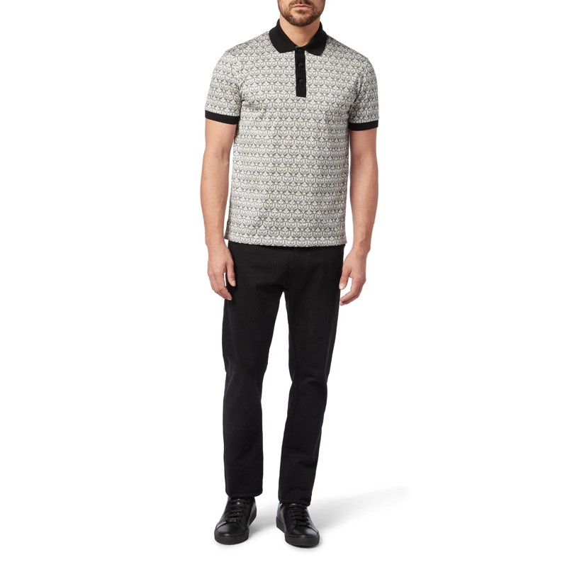 BILLIONAIRE Top Poloshirt Lion weiss(Image 3)