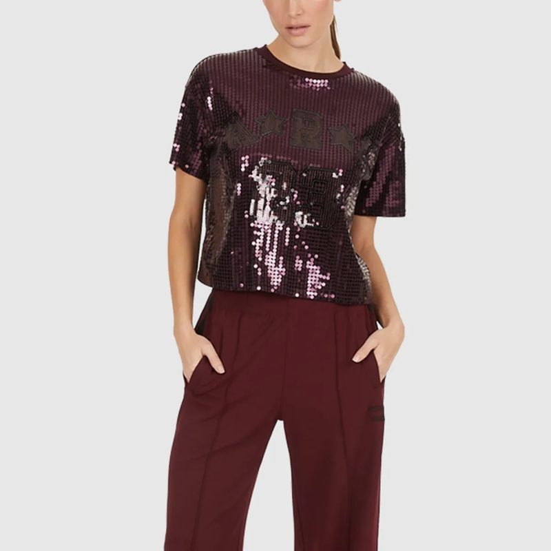 Marc Aurel Bluse Paillettenshirt bordeaux(Image 3)