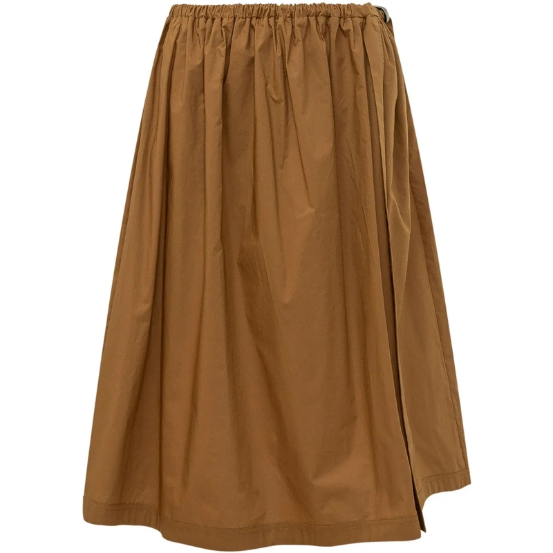 Pinko Midirock Gonna Calimera con Balze e Linea Ampia beige