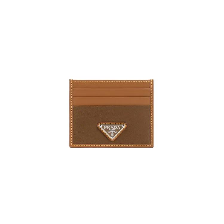 Prada Re Nylon Card Holder Brown Kartenhalter