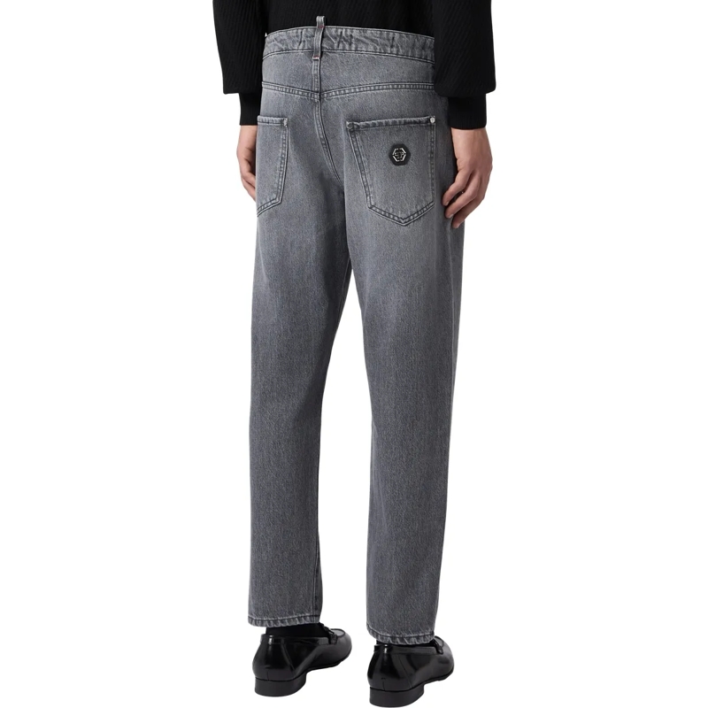 Philipp Plein Cropped-Jeans Das Basismodell der 5-Pocket-Jeans zeichnet sich d grau(Image 2)