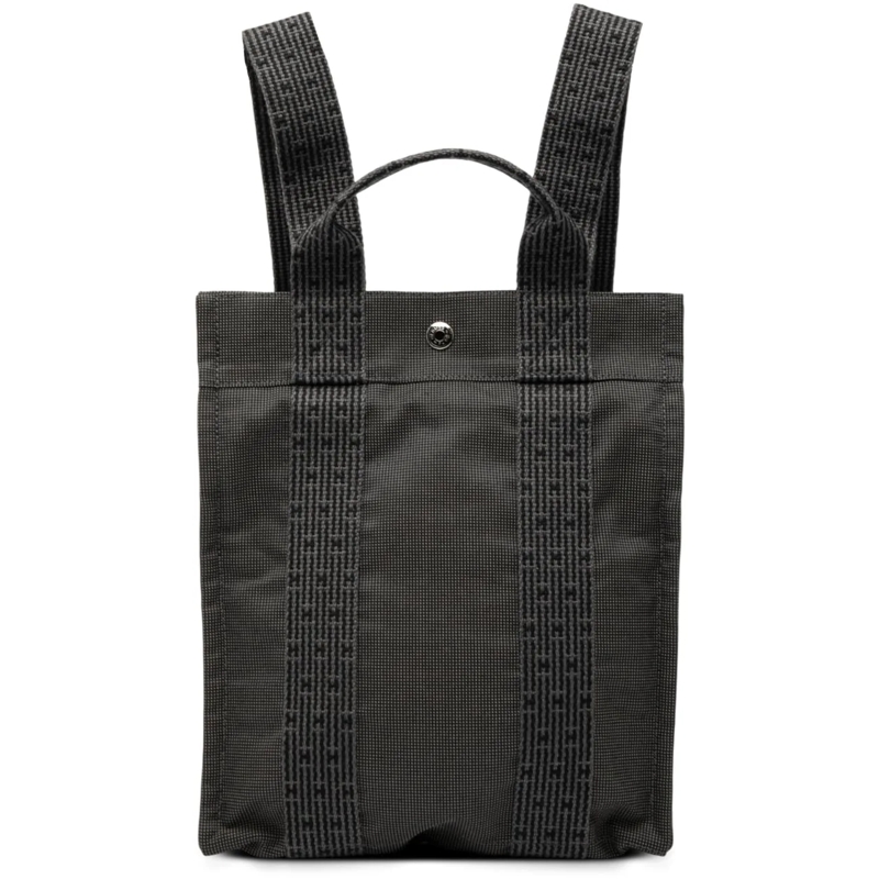 Hermès Rucksack Canvas Herline Backpack PM grau