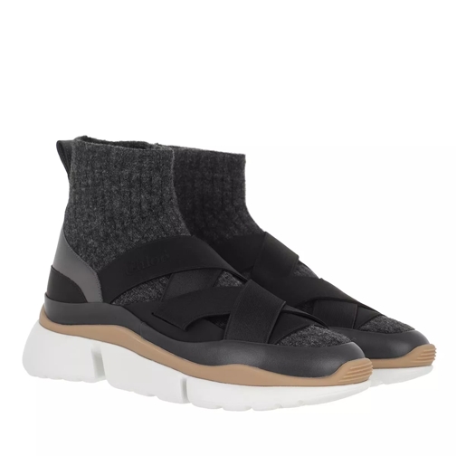 Chloé Sonnie Sock Sneakers Black Slip-On Sneaker