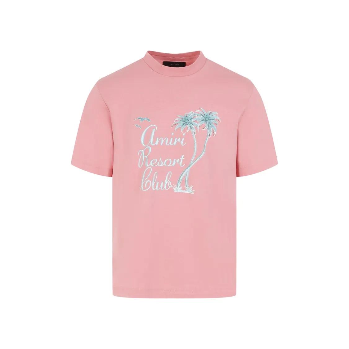 Amiri - Flamingo Pink Cotton Resort Club Tee - Größe M - pink