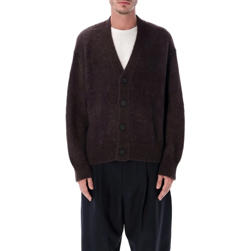 Studio Nicholson Vest Trey Superkid Mohair Cardigan Black