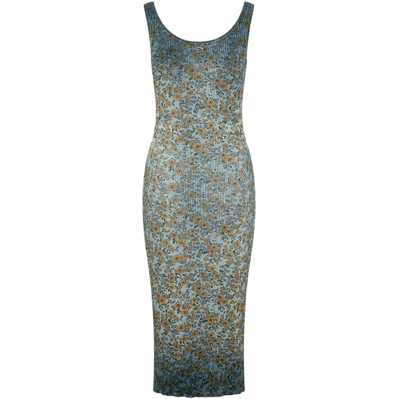 Diesel Robe longue Abito Lungo a Costine con Stampa Floreale blau(Image 2)