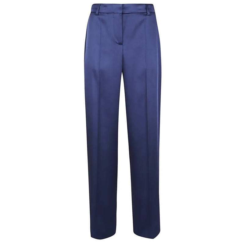 Stella McCartney  Straight-Leg Trousers With Lustrous Acetate Blend Black