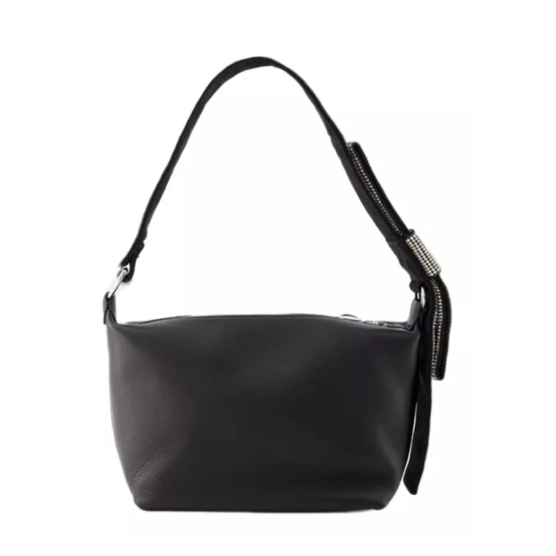 Kara Schoudertas Hobo Bow Bag - Leather - Black Black