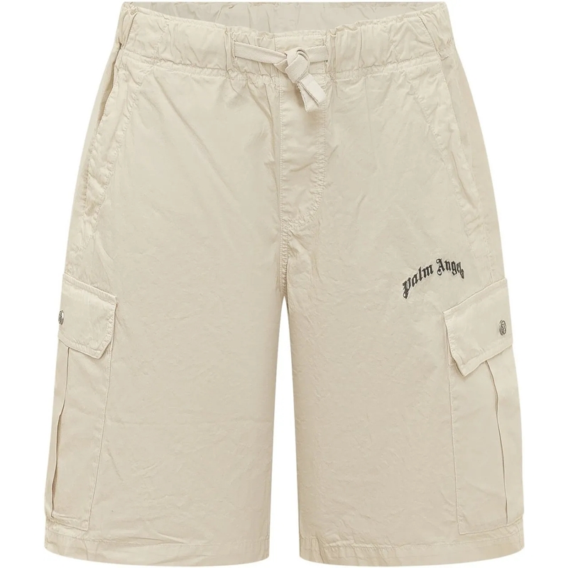 Palm Angels Shorts Bermuda Cargo con Tasche weiß