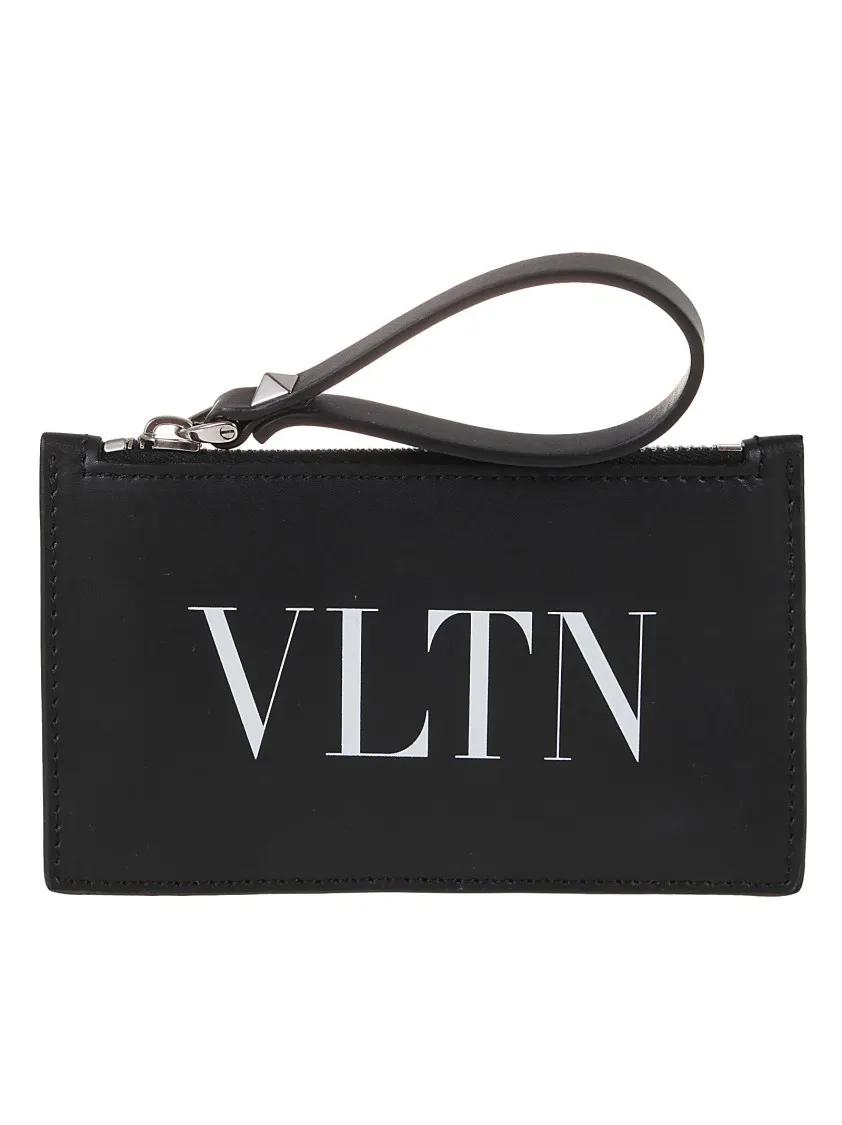 Black valentino card holder sale