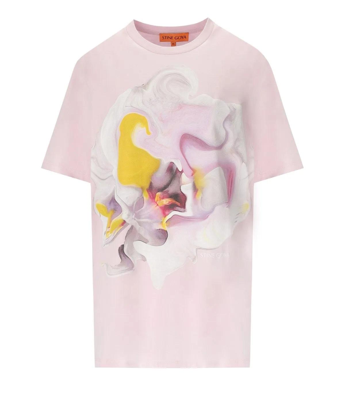 Stine Goya - STINE GOYA MARGILA ROSA T-SHIRT - Größe M - rosa